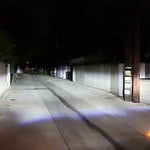 Ford Raptor Gen 2 Light Bars illuminating dark alleyway ahead of truck at night