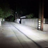 Ford Raptor Gen 2 Light Bars night beam pattern illuminating alleyway with dual 40s LED light bars installed