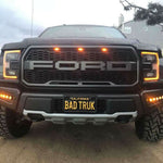 black ford raptor 2019 2020 with off roading fog light kits 20watt square light pods