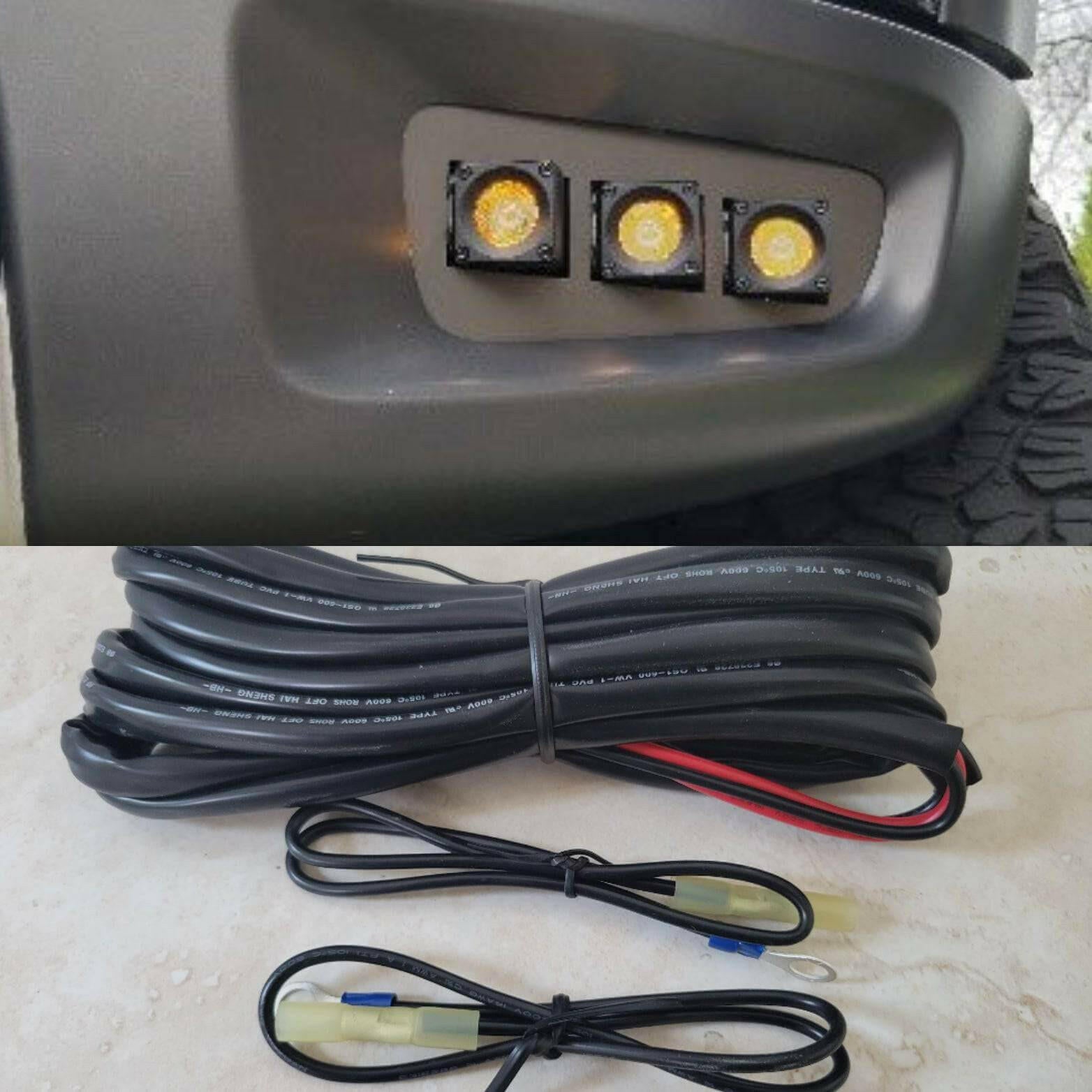 gray ford raptor generation 1 with off roading fog light kit 3 20watt square light pods