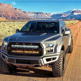 Ford Raptor Gen 2 Light Bars installed on 2017-2020 Ford Raptor truck driving off-road in desert canyon landscape