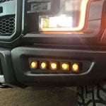 gray ford raptor 2018 with off roading fog light kits 20watt square light pods