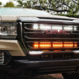 2021 2022 2023 GMC Canyon two 30in Light Bars behind the grille color white and amber by M&R Automotive