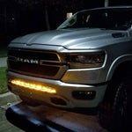 2019 2020 2021 2022 2023 gray RAM 1500 with one amber 40in light bar