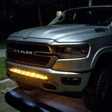 2019 2020 2021 2022 2023 gray RAM 1500 with one amber 40in light bar