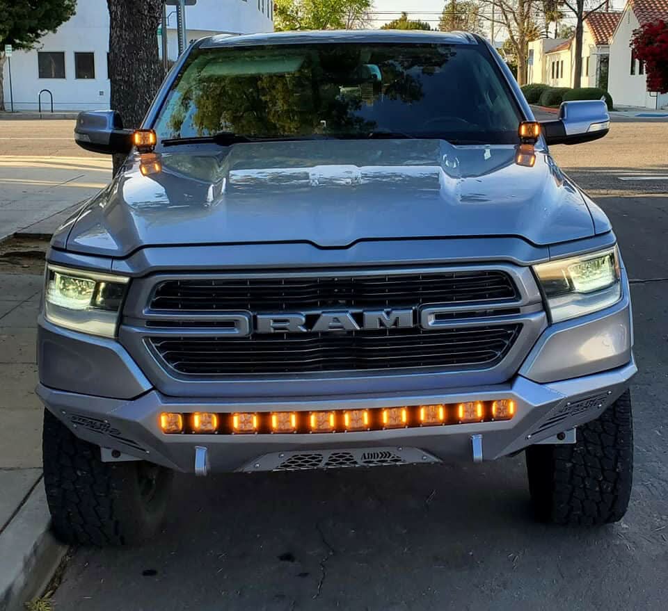 2019 2020 2021 2022 2023 gray RAM 1500 TRX hood mount kit dual function M&R Automotive