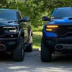 RAM Rebel Light Bar installed on 2019-2024 RAM 1500 Rebel trucks showcasing single 40in slim front bumper light bar