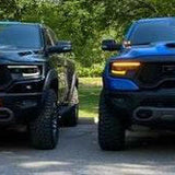 RAM Rebel Light Bar installed on 2019-2024 RAM 1500 Rebel trucks showcasing single 40in slim front bumper light bar