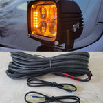2025+ RAM 2500 3500 Ditch Lights dual color amber LED pod and wiring harness kit