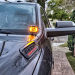 2025+ RAM 2500 3500 Ditch Lights dual-color amber DRL mounted on driver side cowl for improved off-road visibility