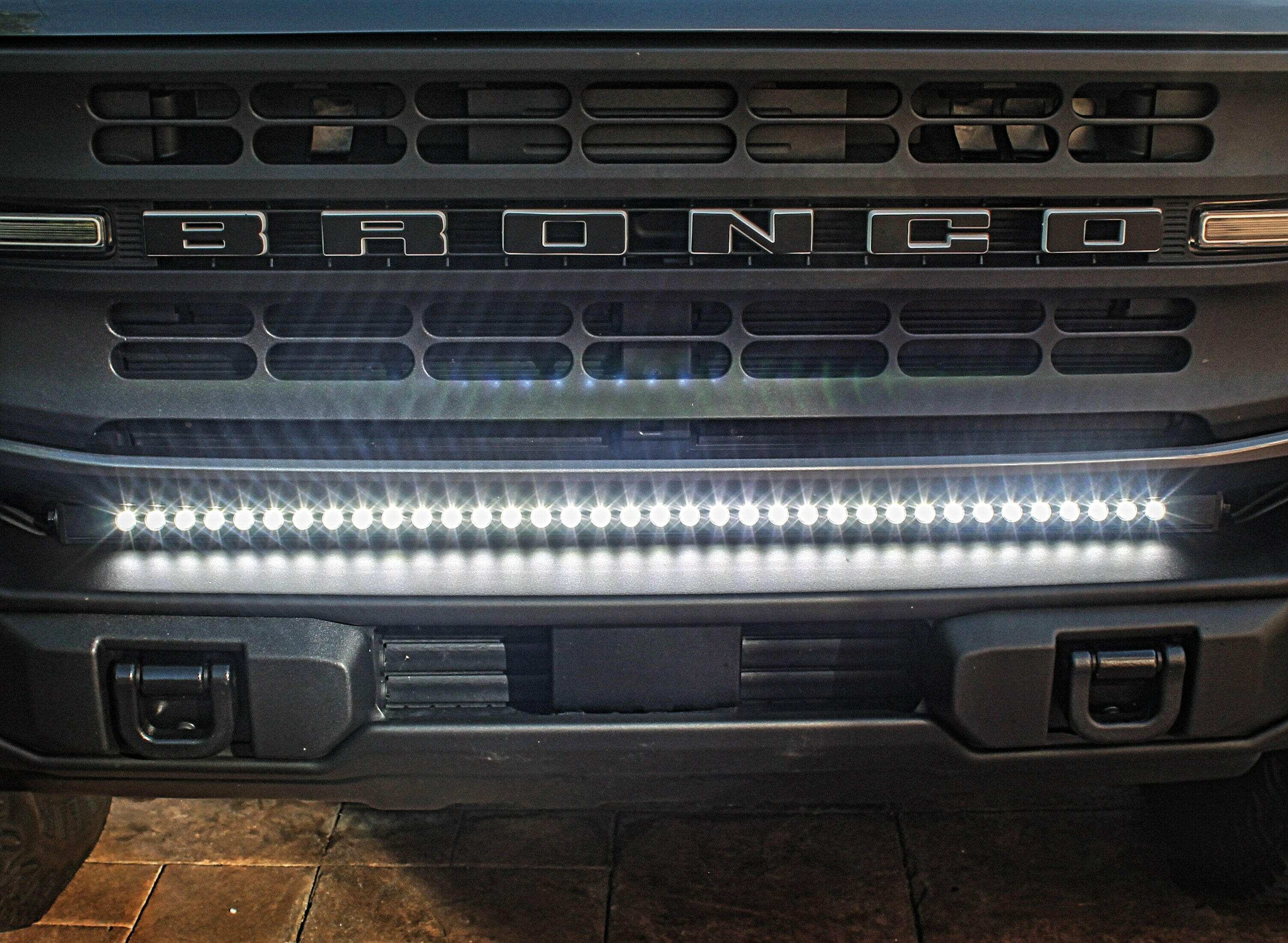 2021 2022 2023 Ford Bronco Capable Bumper one white 40in Light Bar - M&R Automotive